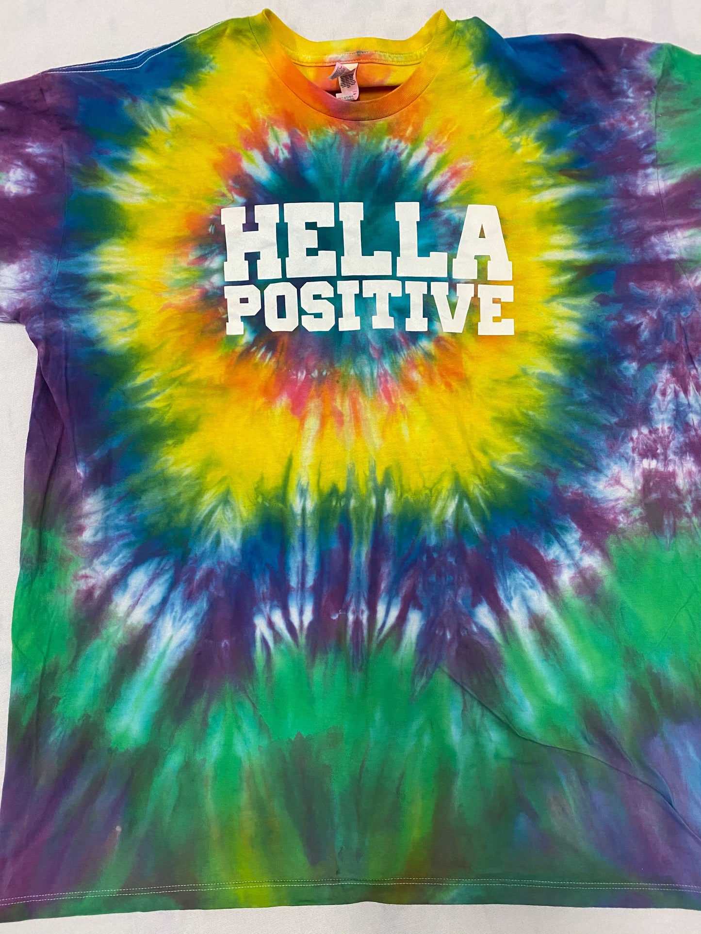 Hella Positive Tie Dye T-Shirt - XL