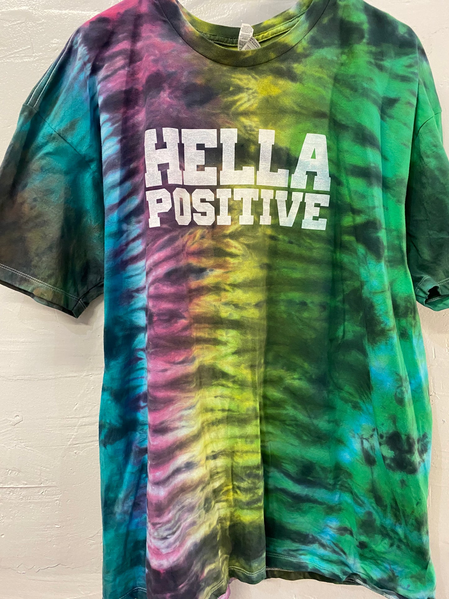 Hella Positive Tie Dye T-Shirt - 2XL