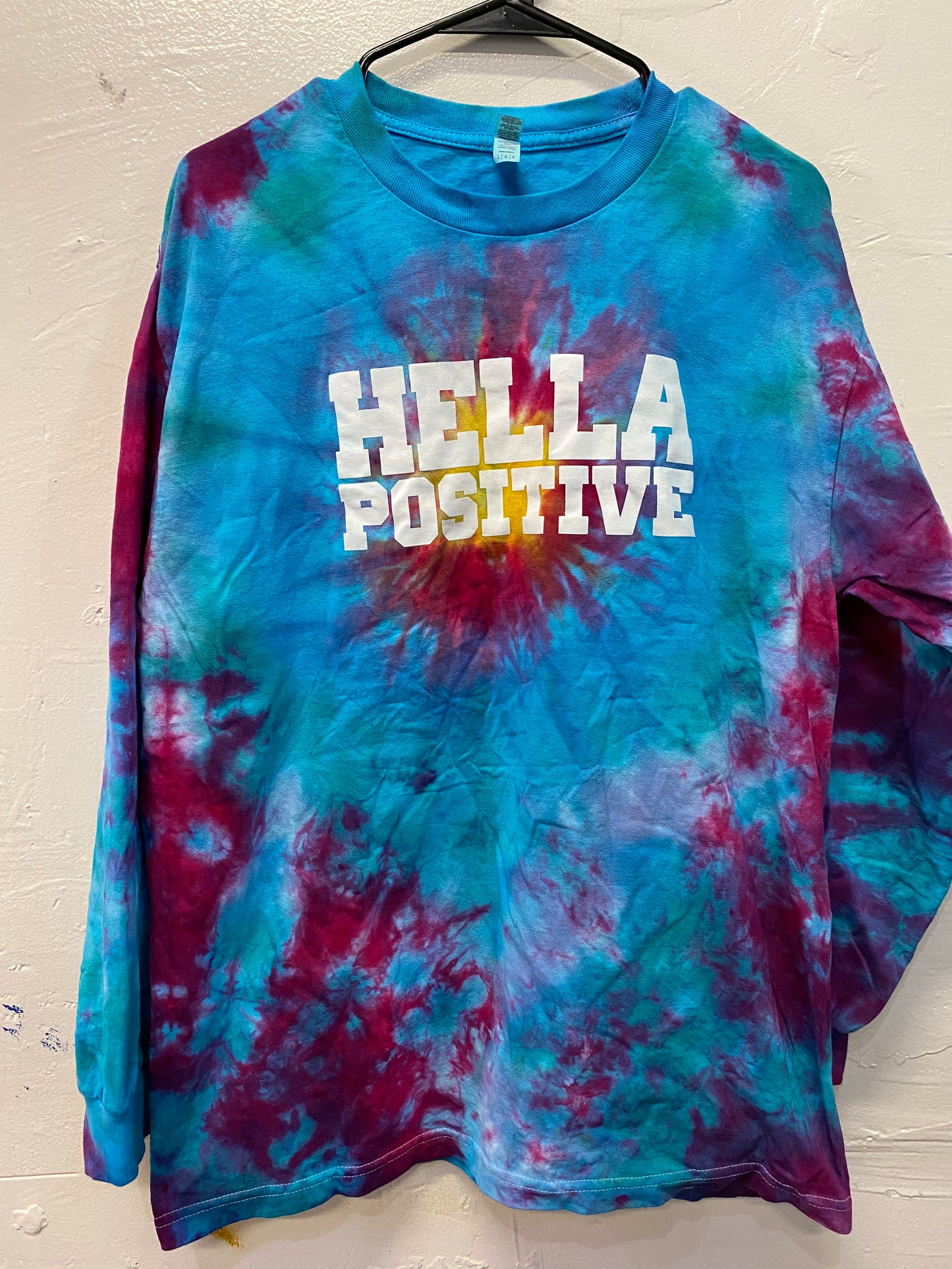 Hella Positive Tie Dye Long Sleeve - Large