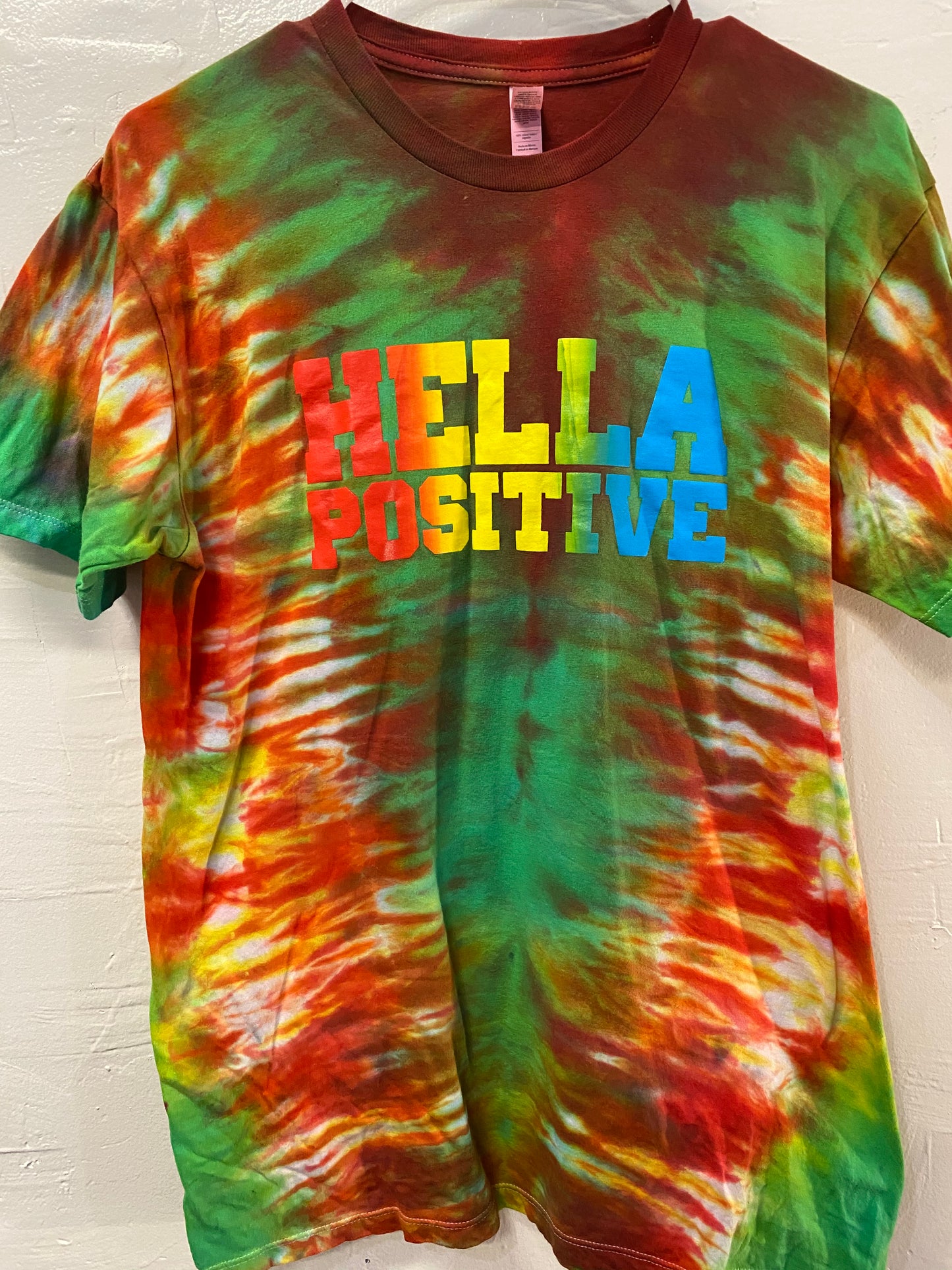 Hella Positive Tie Dye T-Shirt - Medium