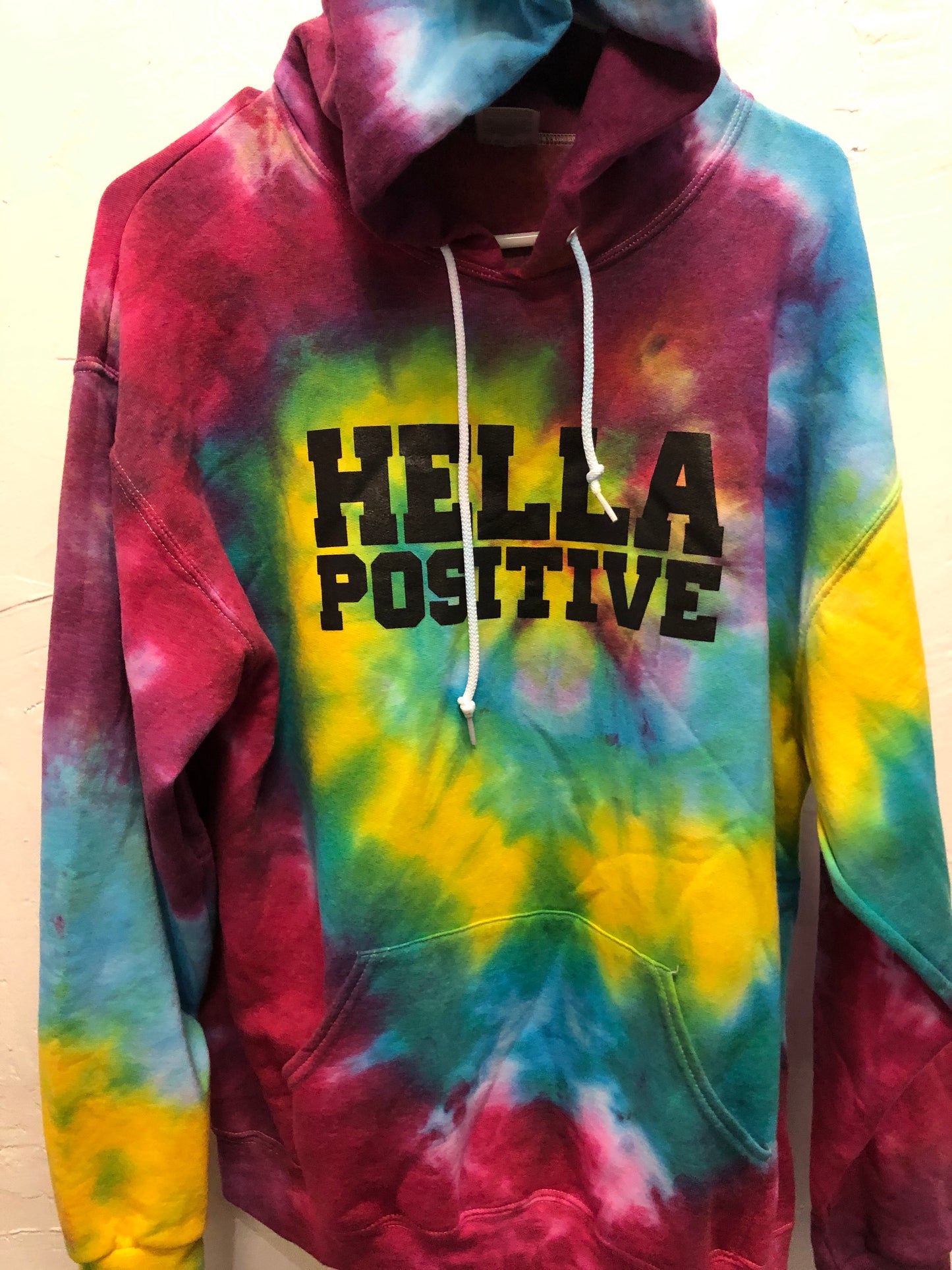 Tie Dye Hella Positive Hoodie - Large (2)