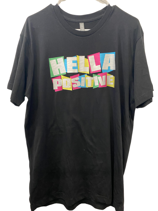 Hella Positive Metallic Retro T Shirt