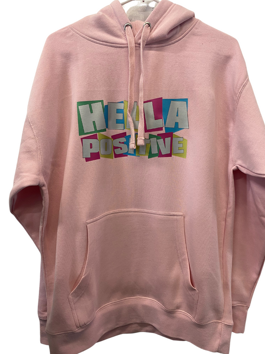 Hella Positive Metallic Retro hoodie - Pink