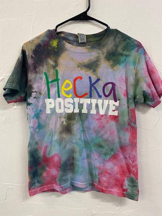 Hecka Positive Tie Dye t shirt - Youth Medium