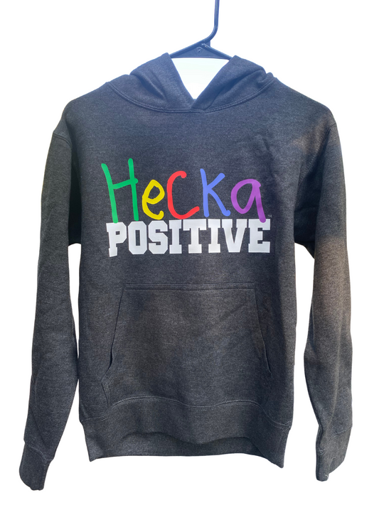 Youth Hecka Positive Charcoal Grey Hoodie