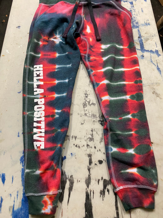 Hella Positive Tie Dye Joggers - Large