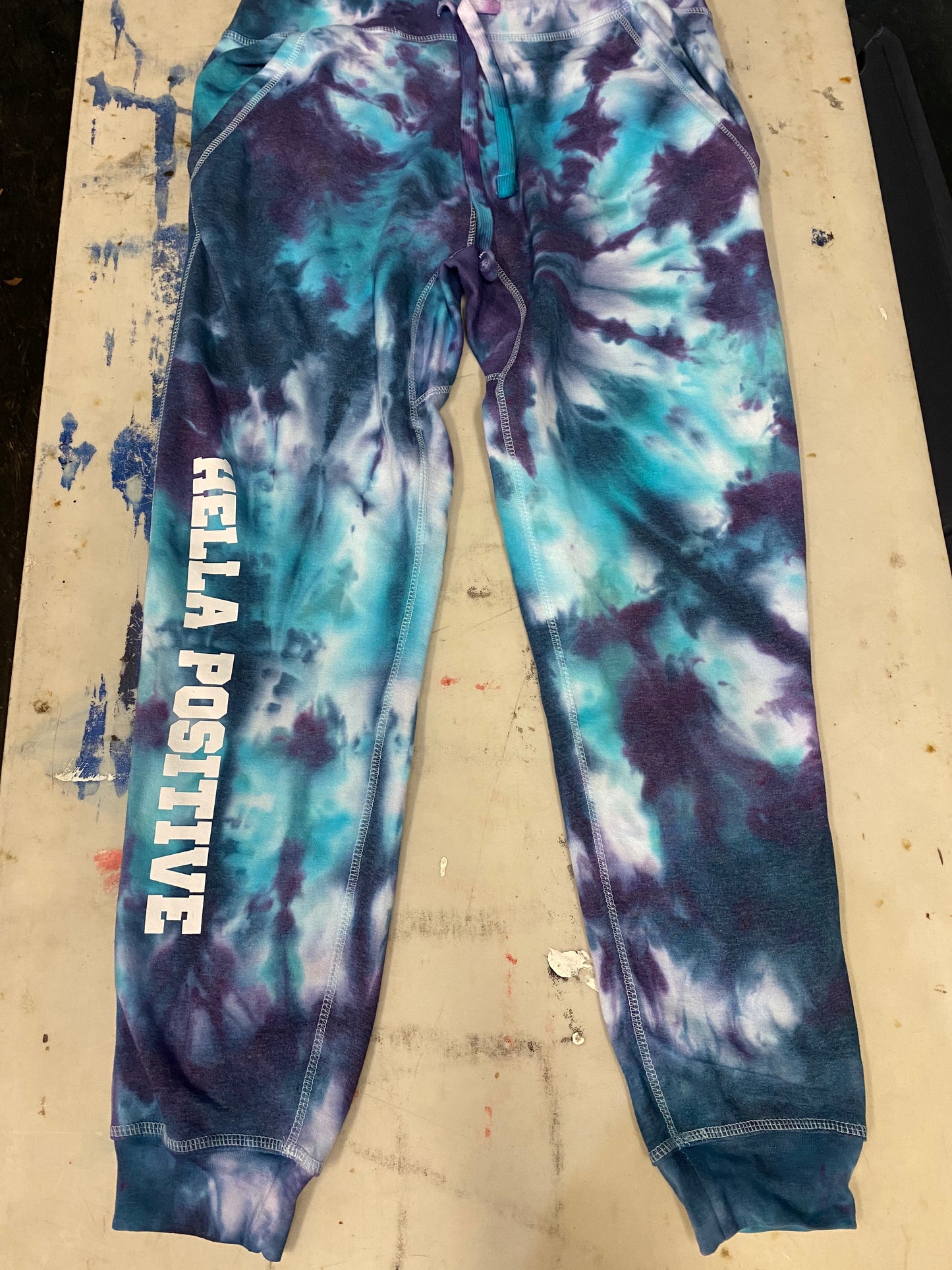 Hella Positive Tie Dye Jogger Sweatpants - 2XL
