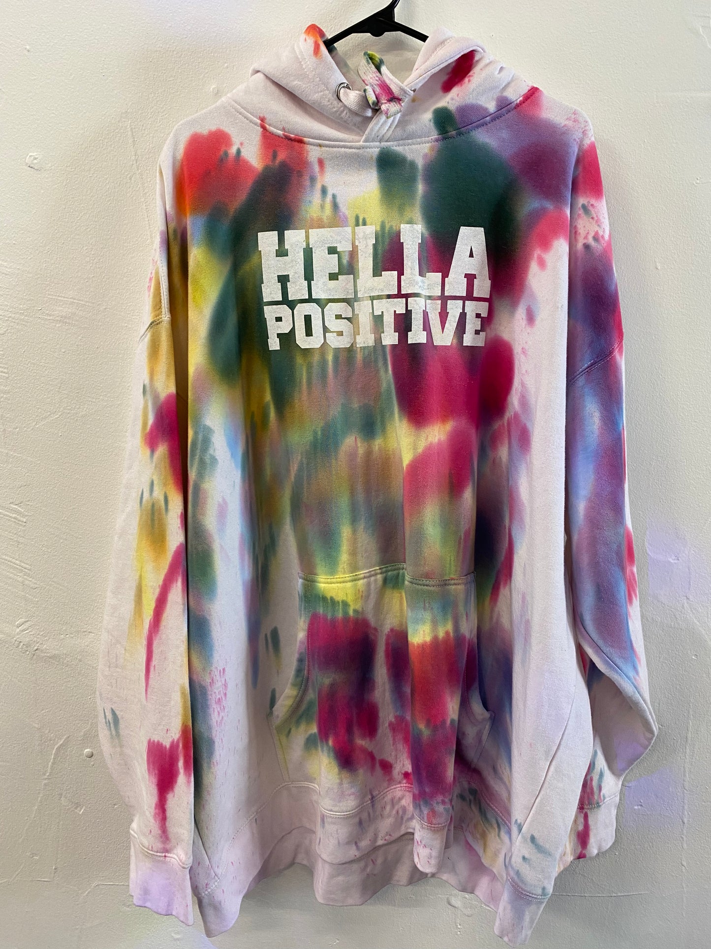 Hella Positive Tie Dye Hoodie - 4XL