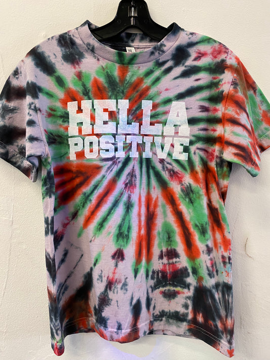 Hella Positive Tie Dye T shirt - Small