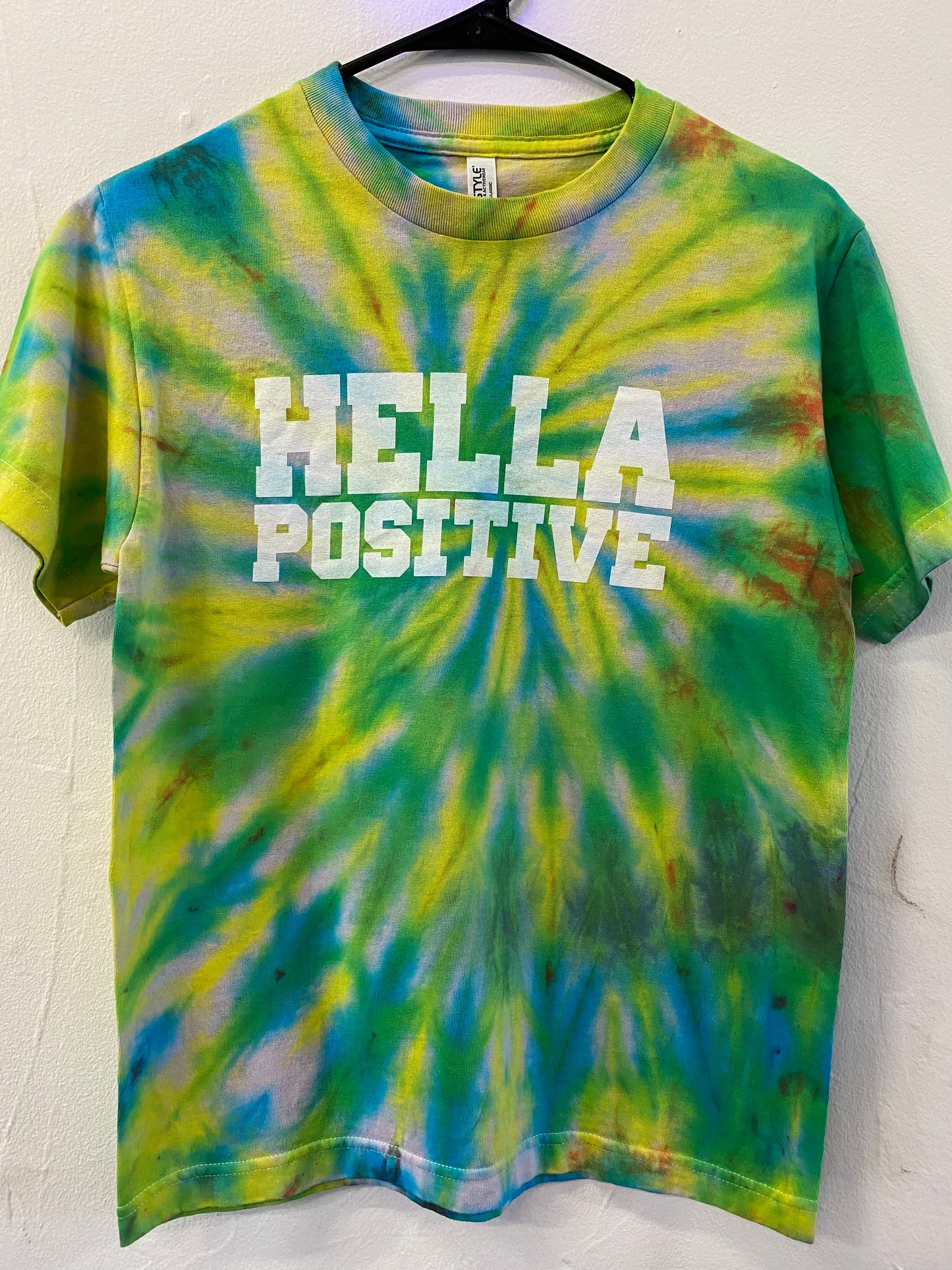 Hella Positive Tie Dye T shirt - Small