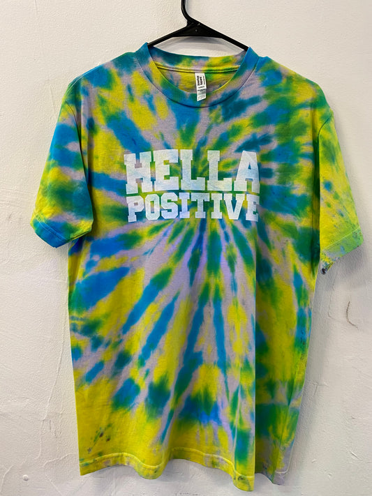 Hella Positive Tie Dye T shirt - Medium