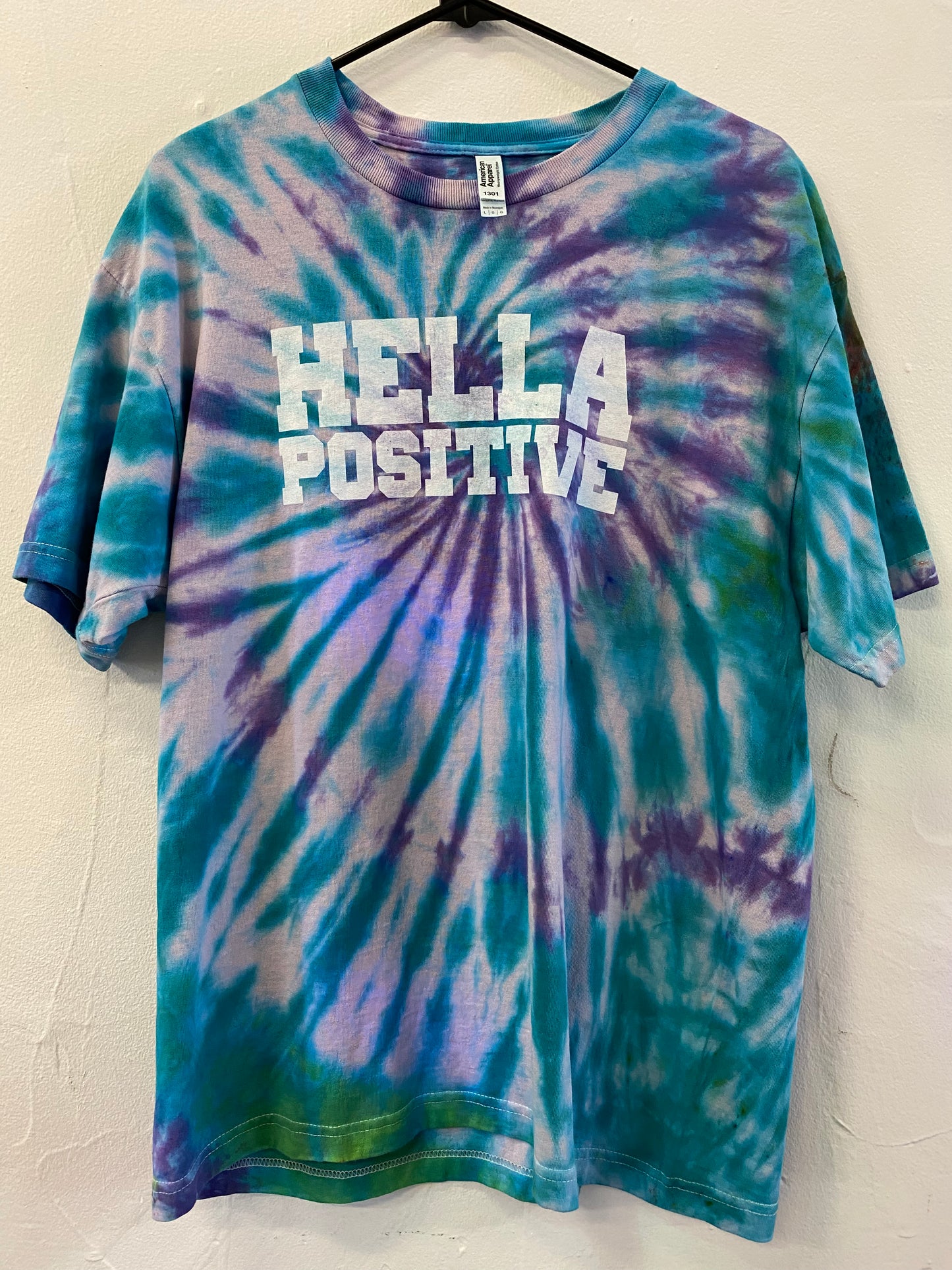 Hella Positive Tie Dye T shirt - Large