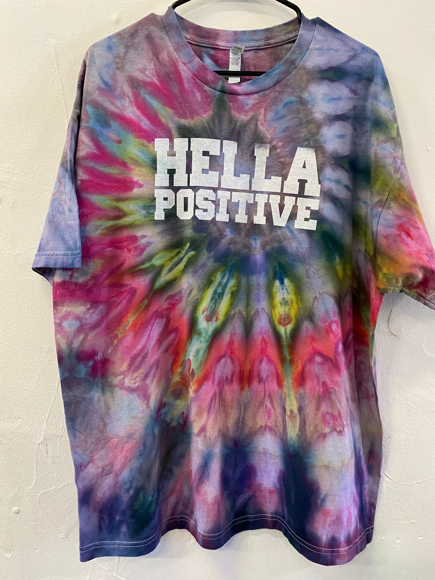 Hella Positive Tie Dye T shirt - XL