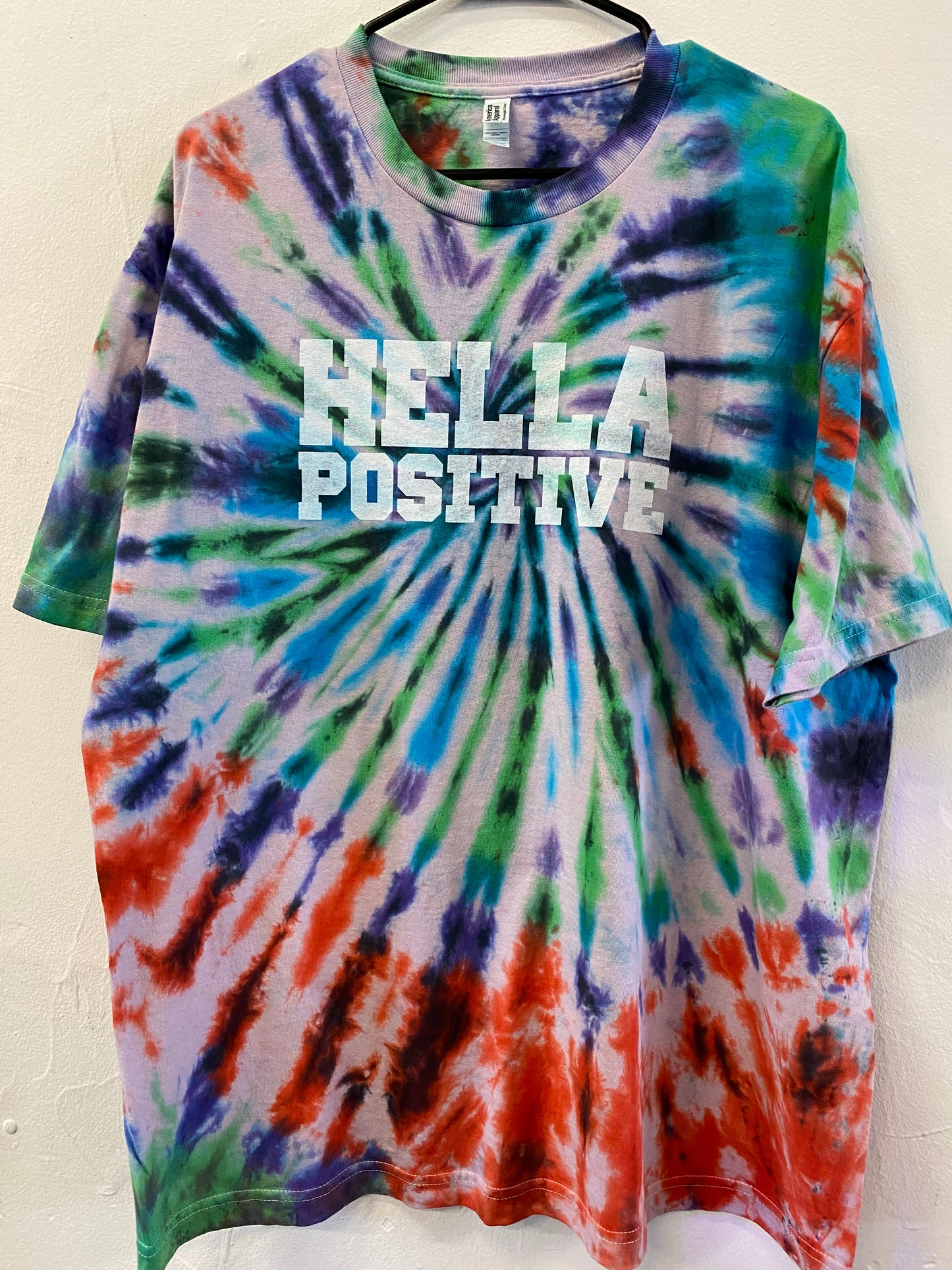 Hella Positive Tie Dye T shirt - XL