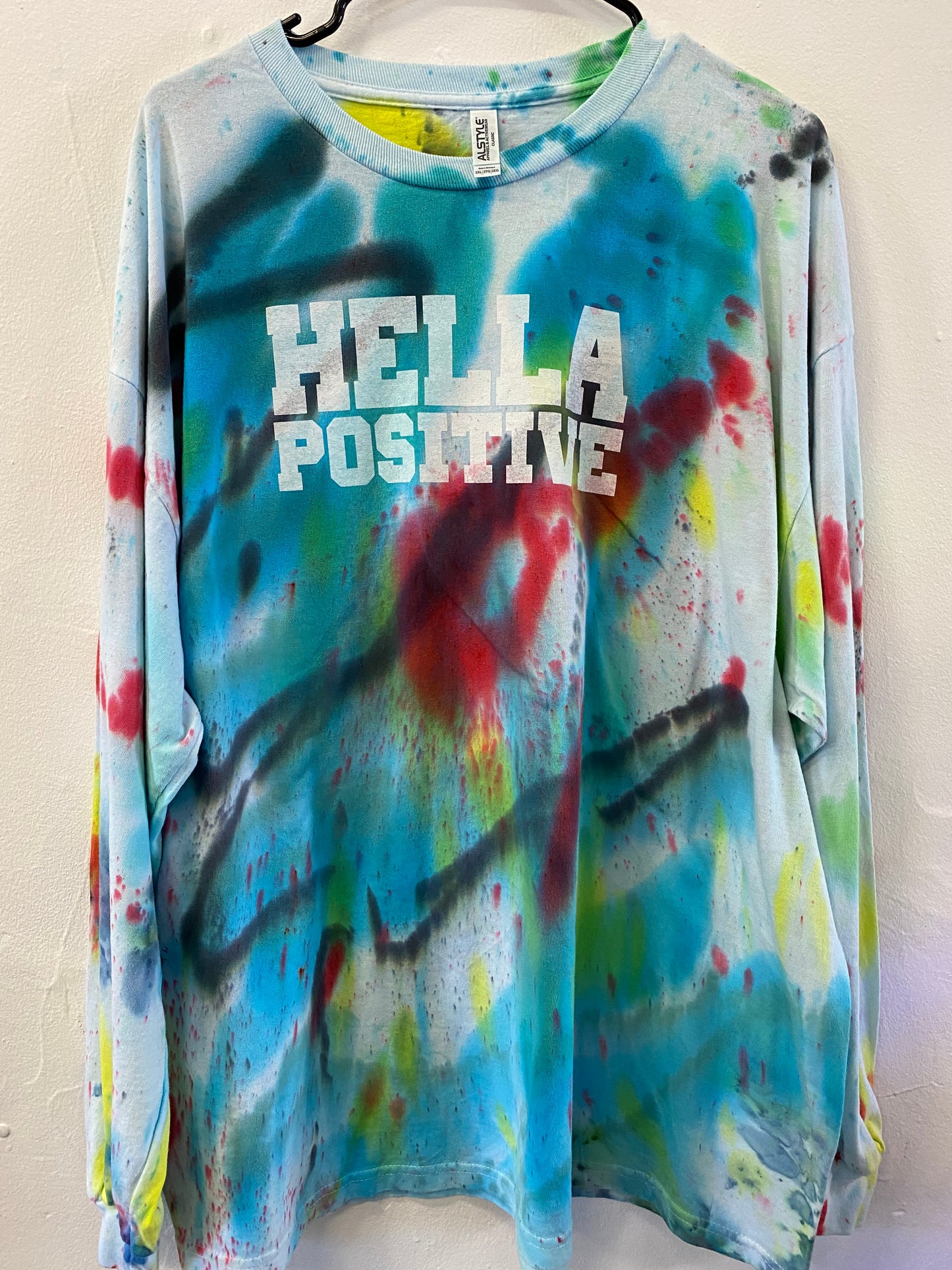 Hella Positive Tie Dye Long Sleeve - 2XL