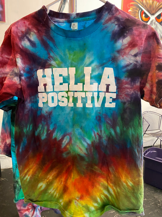 Hella Positive Tie Dye T-Shirt - Small