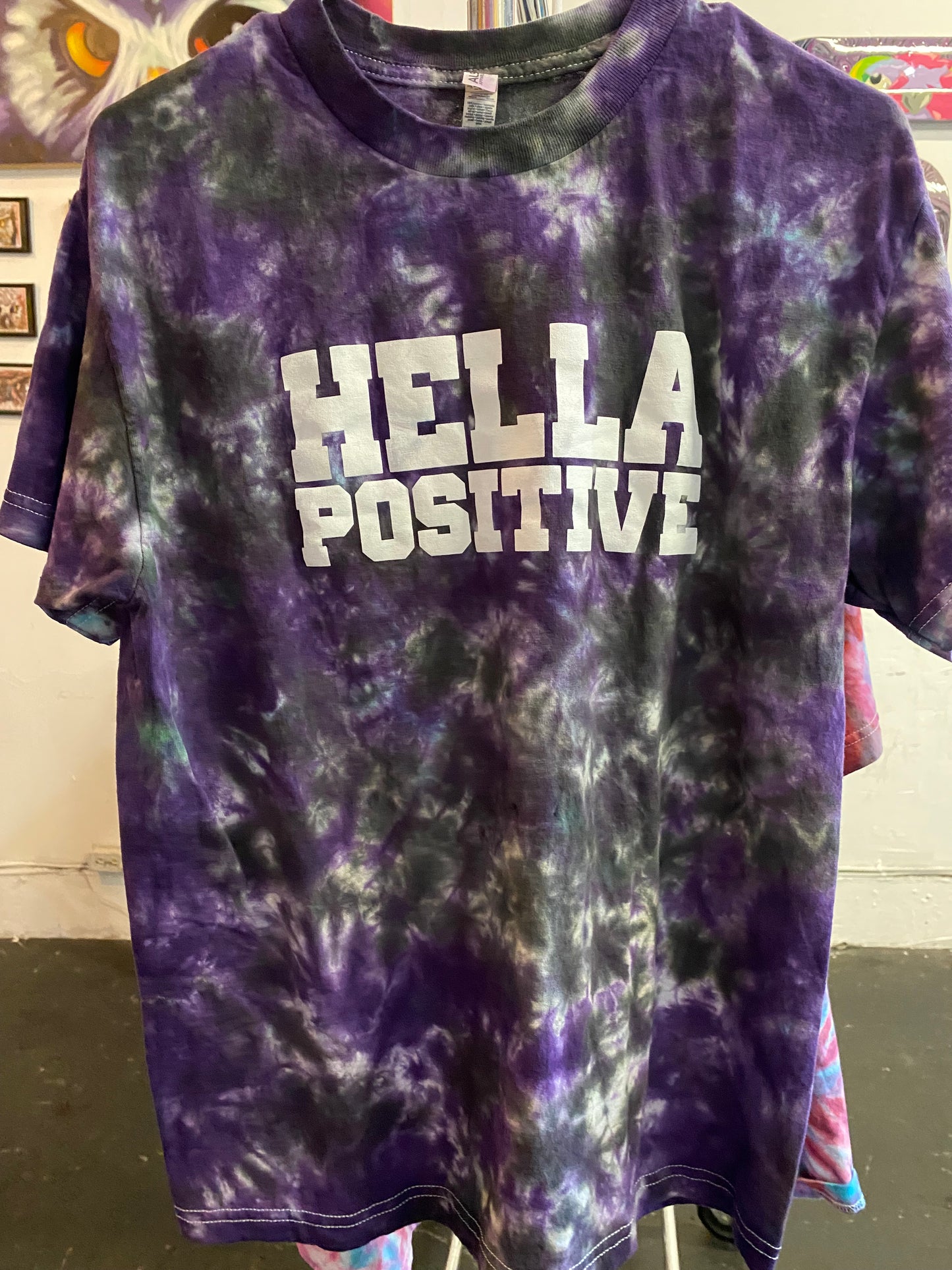 Hella Positive Tie Dye T-Shirt - Medium