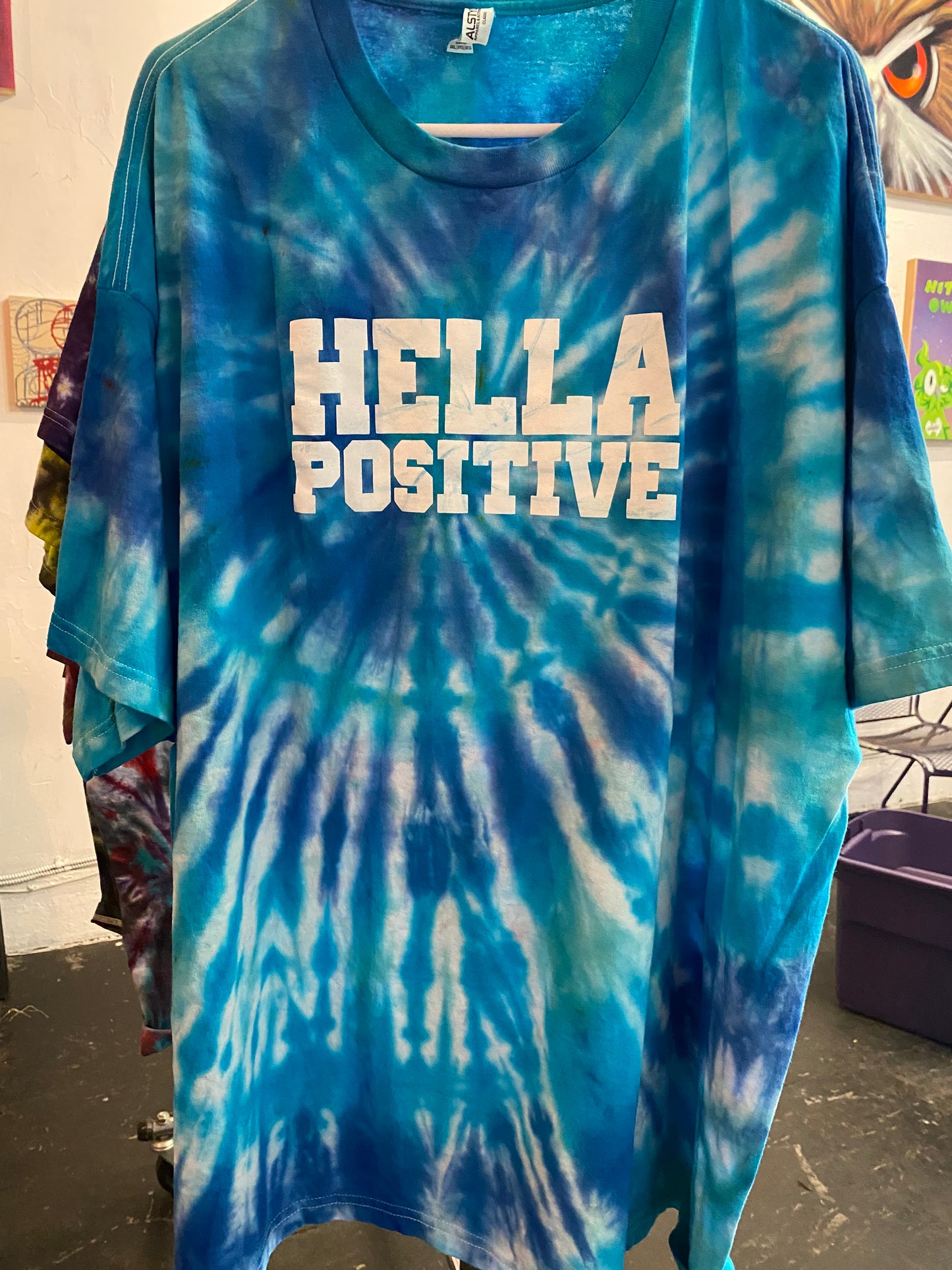 Hella Positive Tie Dye T-Shirt - 3XL