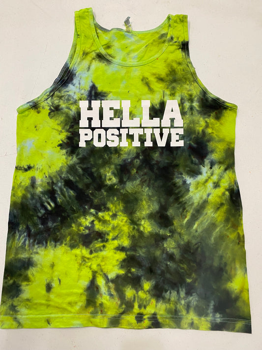 Hella Positive Tie Dye Tank Top - Large