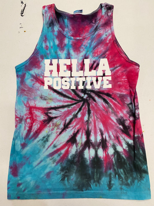 Hella Positive Tie Dye Tank Top - Medium