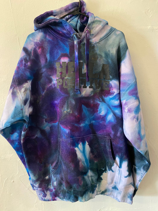 Hella Positive Tie Dye Hoodie - 2XL