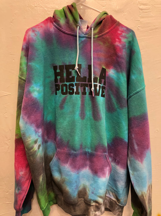 Tie Dye Hella Positive Hoodie - 2XL (2)