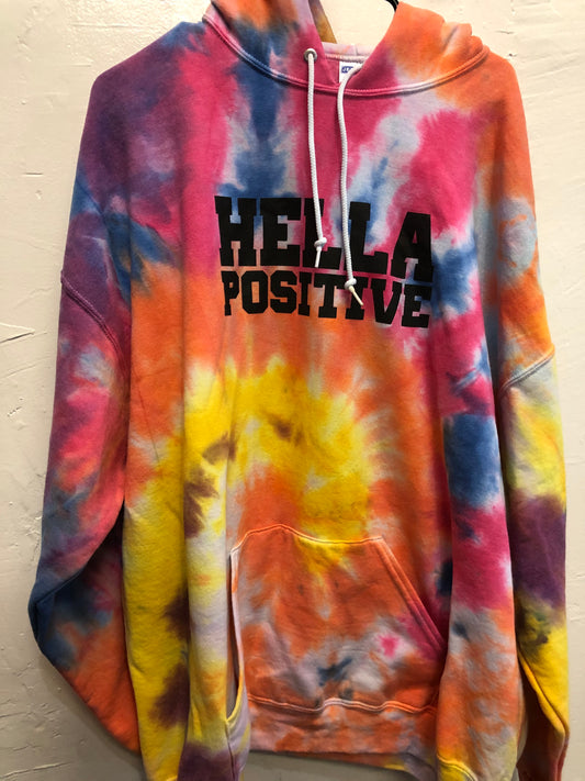 Tie Dye Hella Positive Hoodie - 3XL (1)