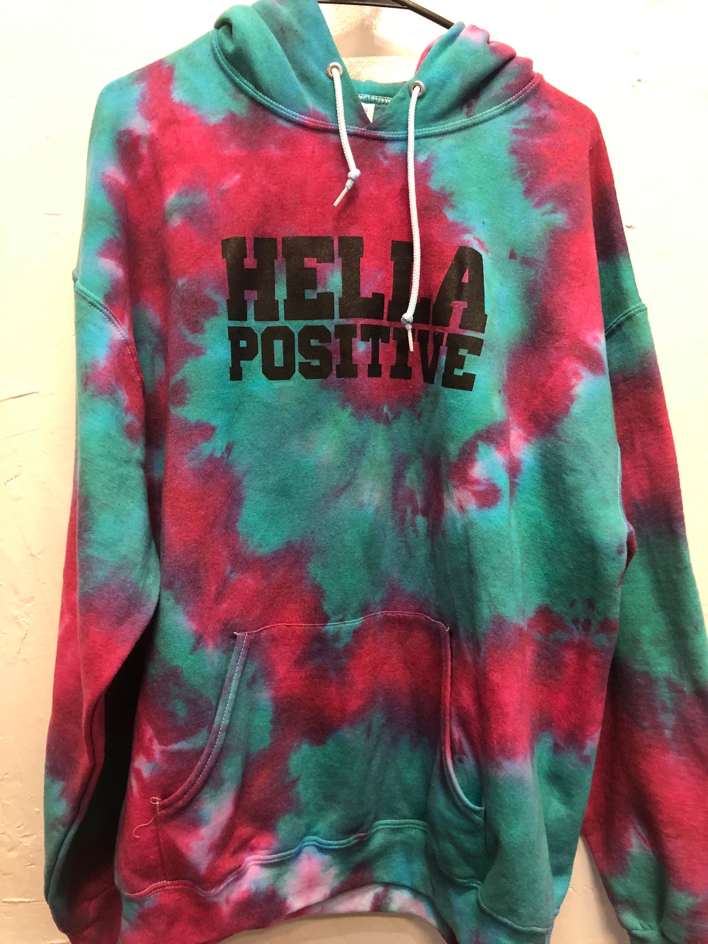 Tie Dye Hella Positive Hoodie - XL (1)