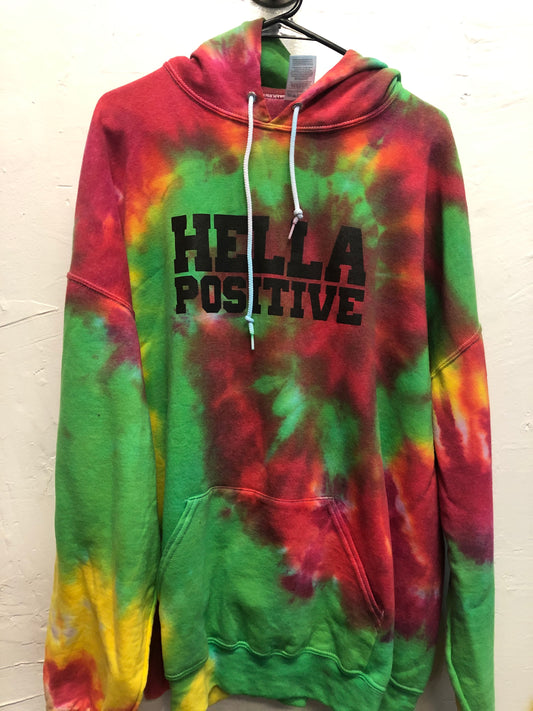 Tie Dye Hella Positive Hoodie - 3XL (2)