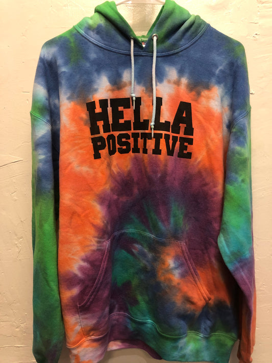 Tie Dye Hella Positive Hoodie - Large (3)