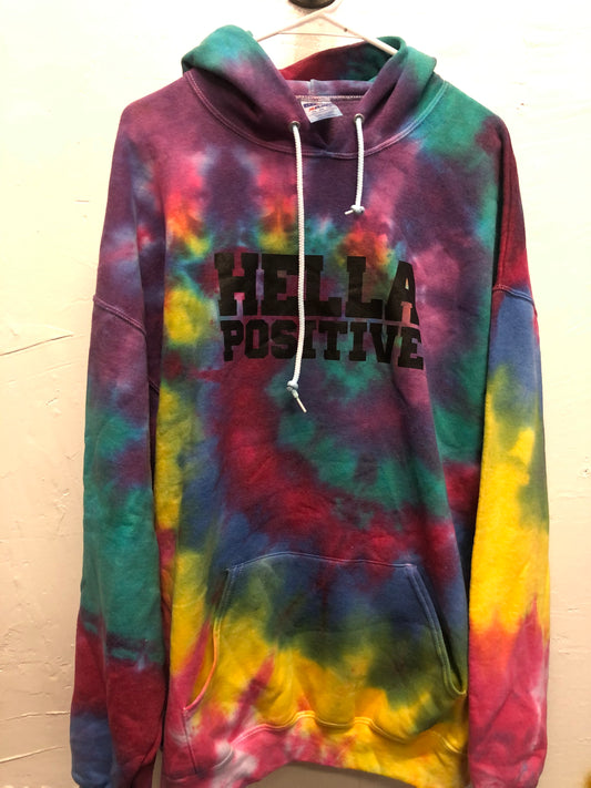 Tie Dye Hella Positive Hoodie - 2XL (3)