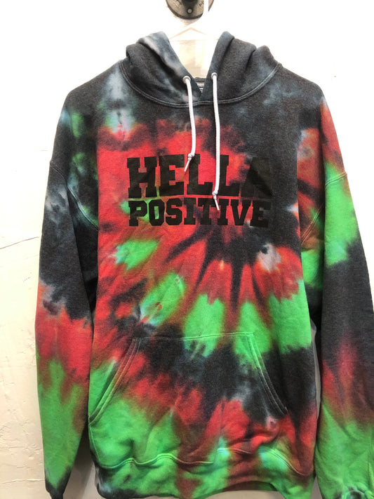 Tie Dye Hella Positive Hoodie - Large (2)