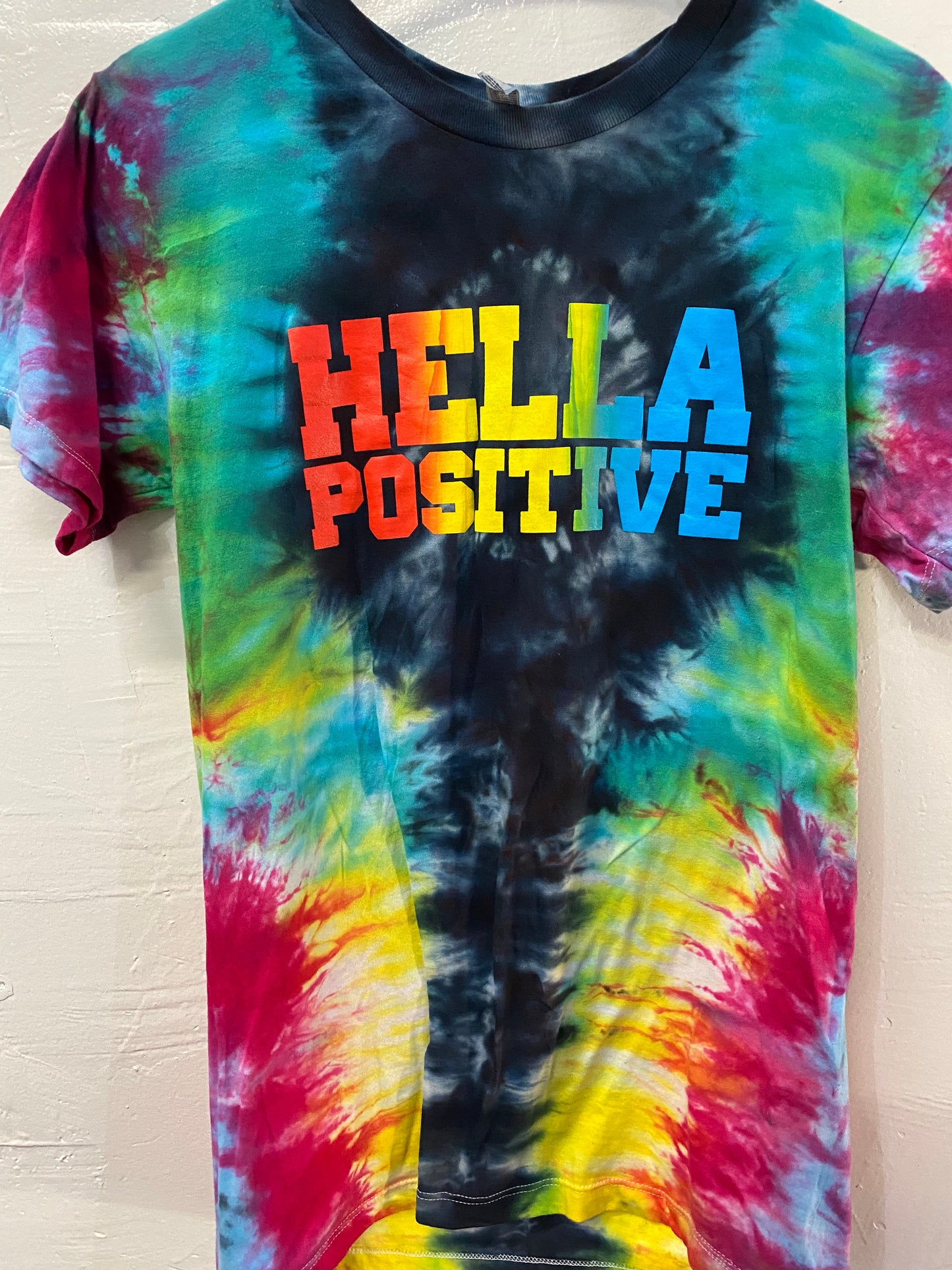 Hella Positive Tie Dye T-Shirt - Large