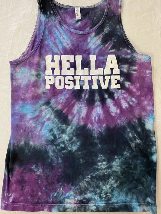 Hella Positive Tie Dye Tank Top - Medium