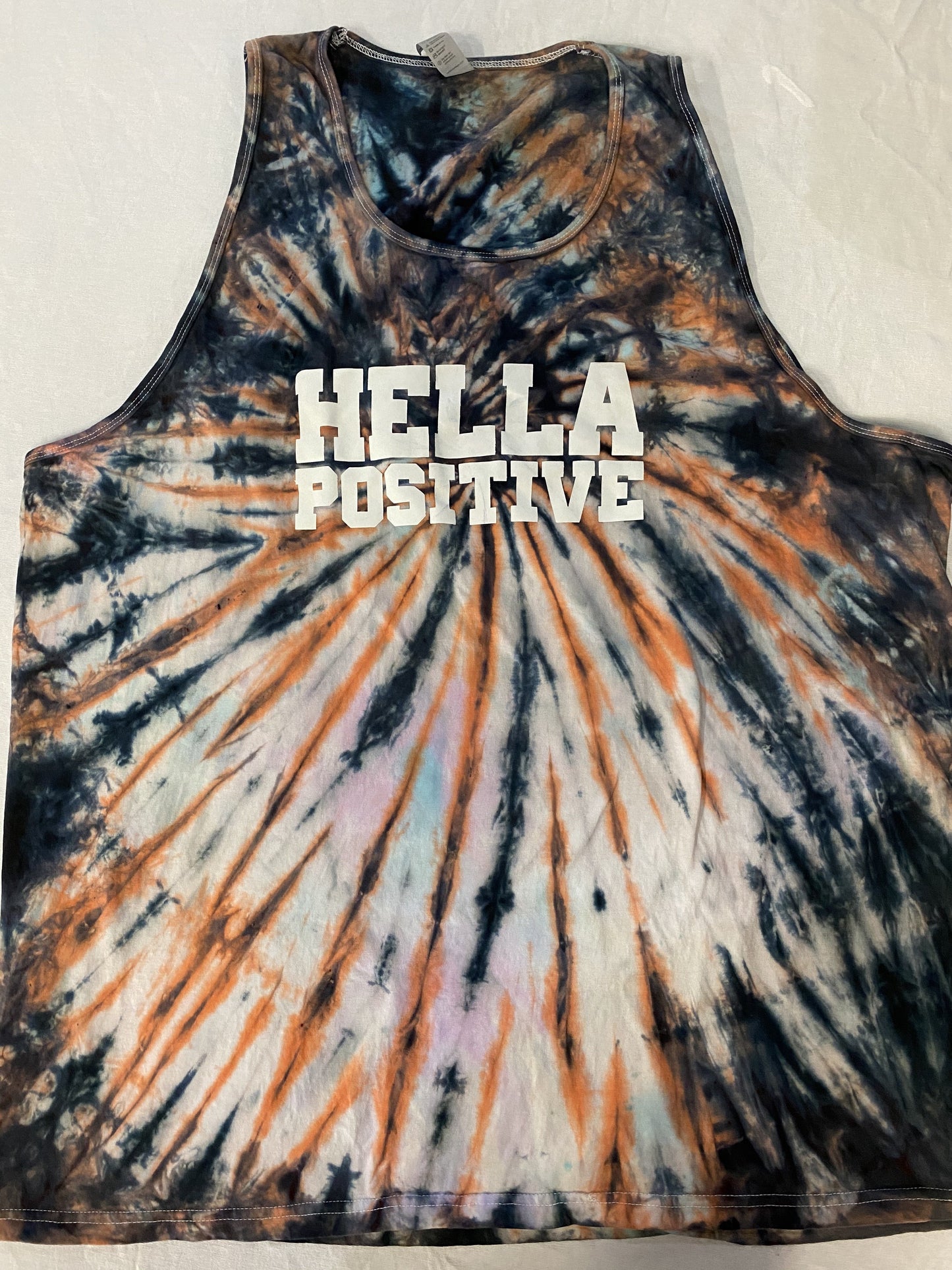 Hella Positive Tie Dye Tank Top - 3XL