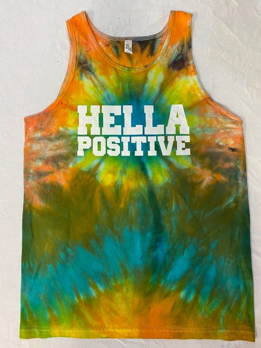 Hella Positive Tie Dye Tank Top - Medium