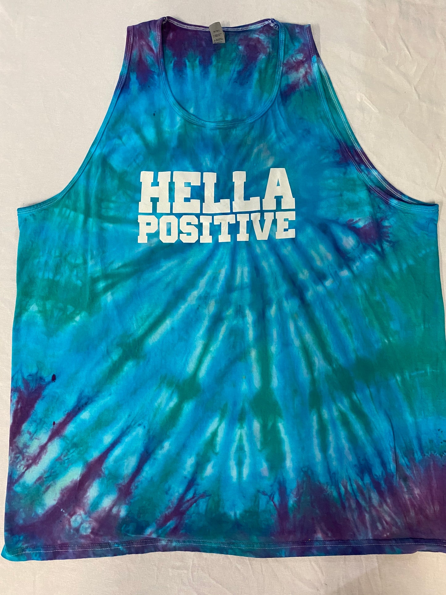 Hella Positive Tie Dye Tank Top - 3XL