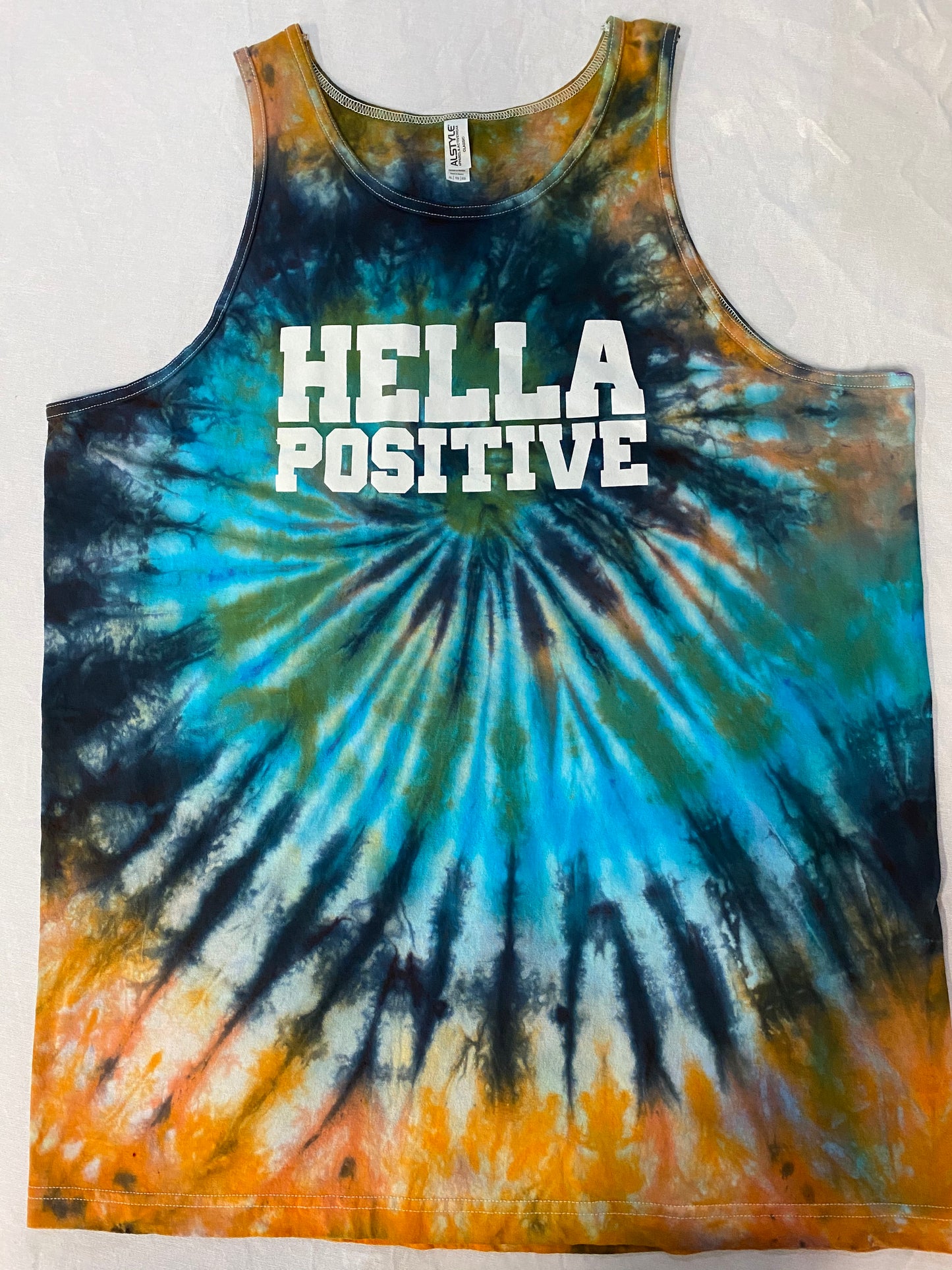 Hella Positive Tie Dye Tank Top - XL