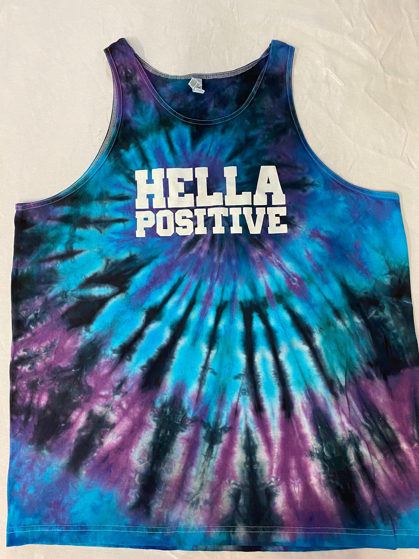 Hella Positive Tie Dye Tank Top - 2XL