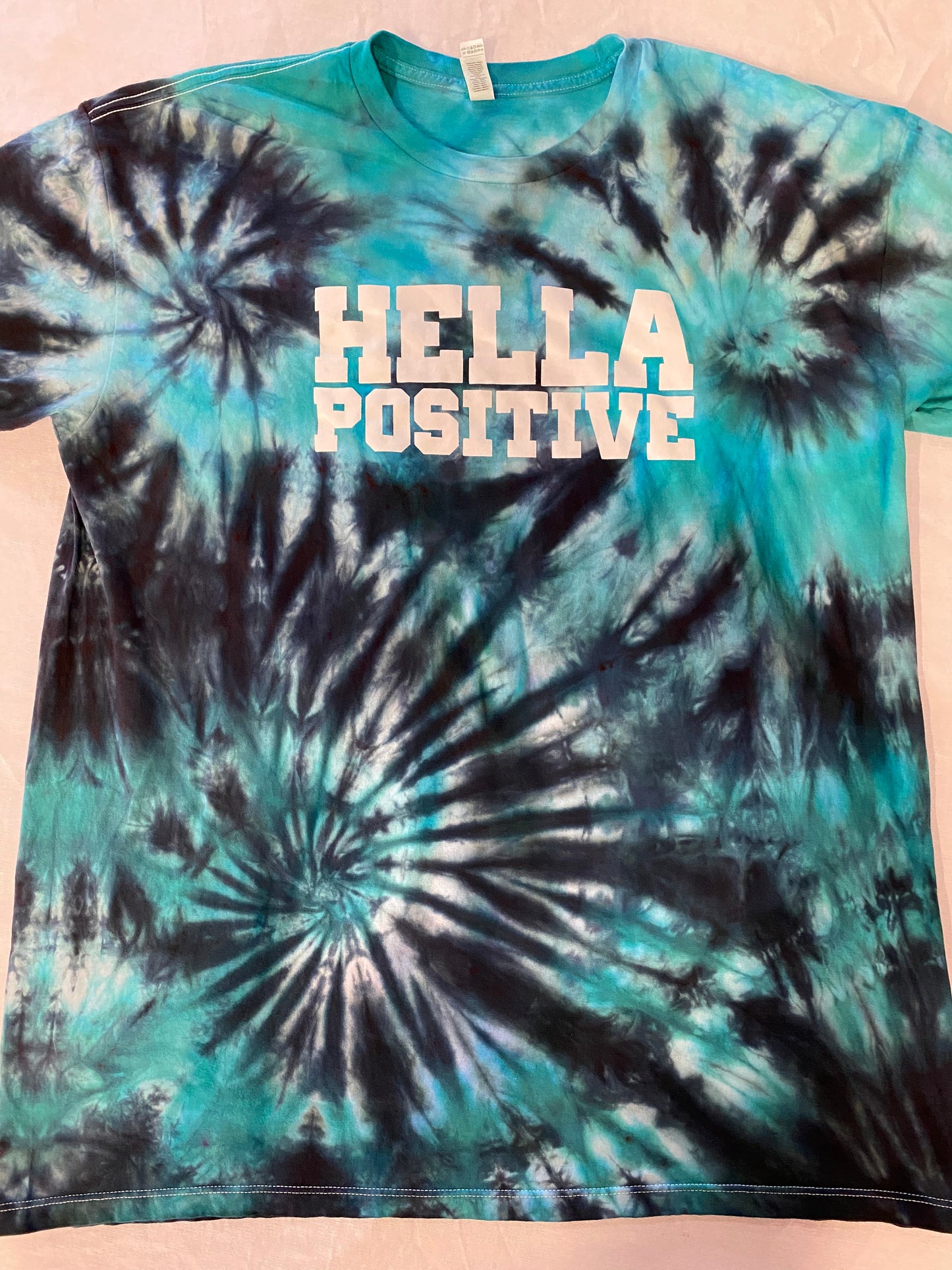 Hella Positive Tie Dye T-Shirt - XL