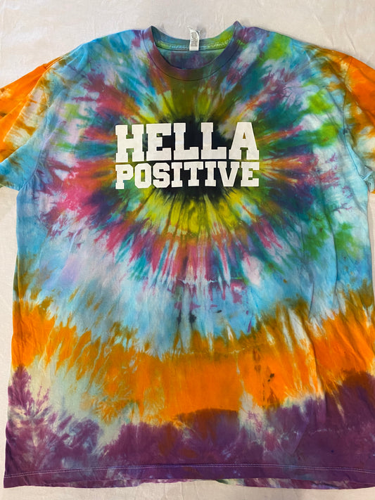 Hella Positive Tie Dye T-Shirt - 2XL