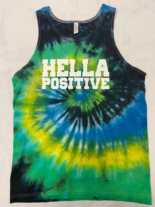 Hella Positive Tie Dye Tank Top - Medium