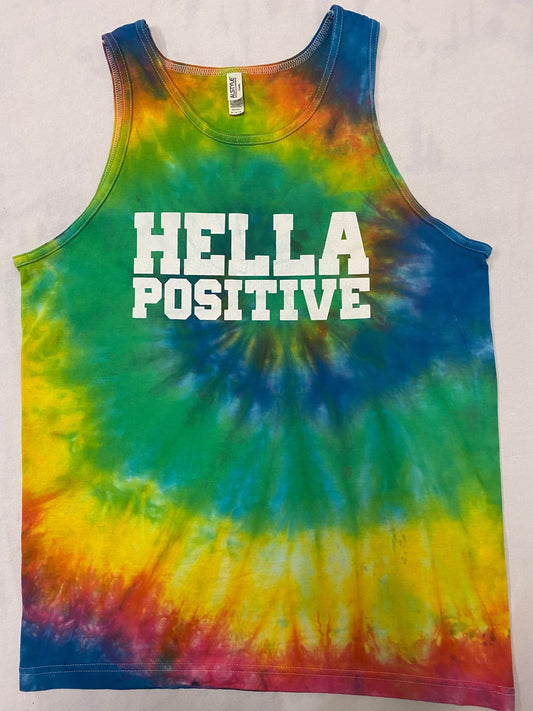 Hella Positive Tie Dye Tank Top - Medium