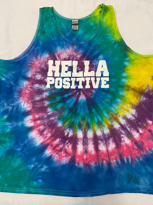 Hella Positive Tie Dye Tank Top - 2XL