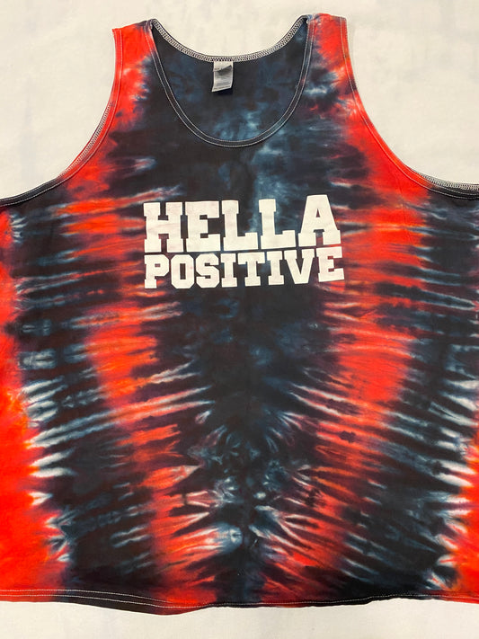 Hella Positive Tie Dye Tank Top - 2XL