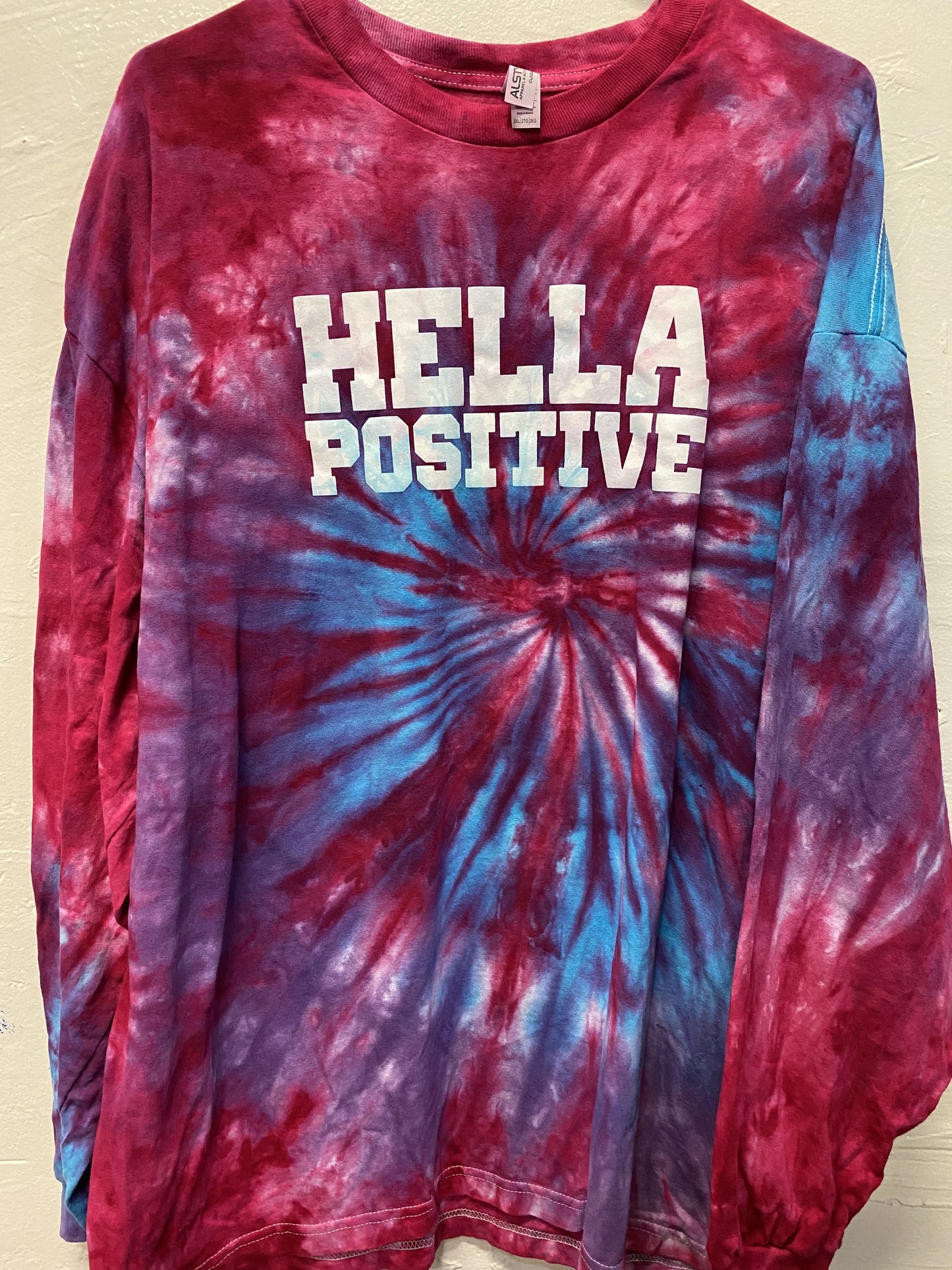 Hella Positive Tie Dye Long Sleeve - 2XL