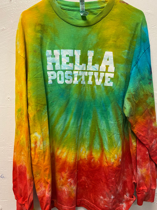 Hella Positive Tie Dye Long Sleeve - XL