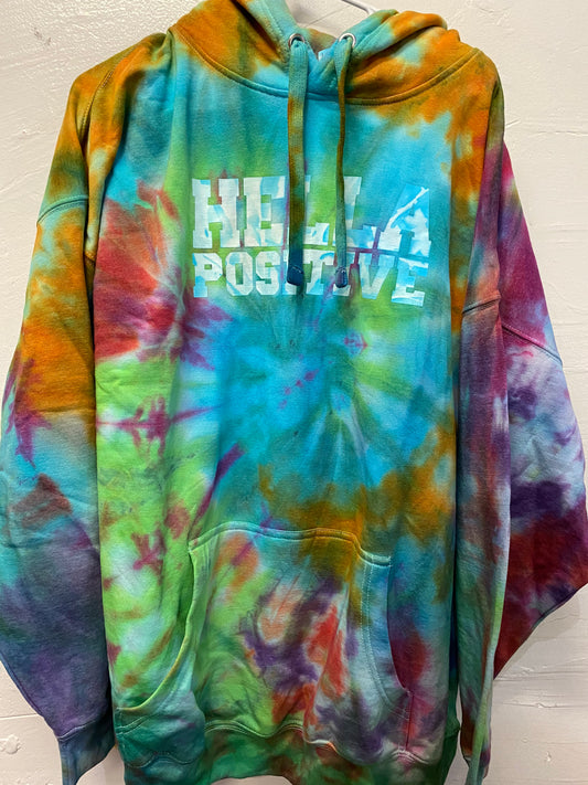 Hella Positive Tie Dye Hoodie - 4XL