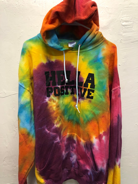 Tie Dye Hella Positive Hoodie - XL (3)