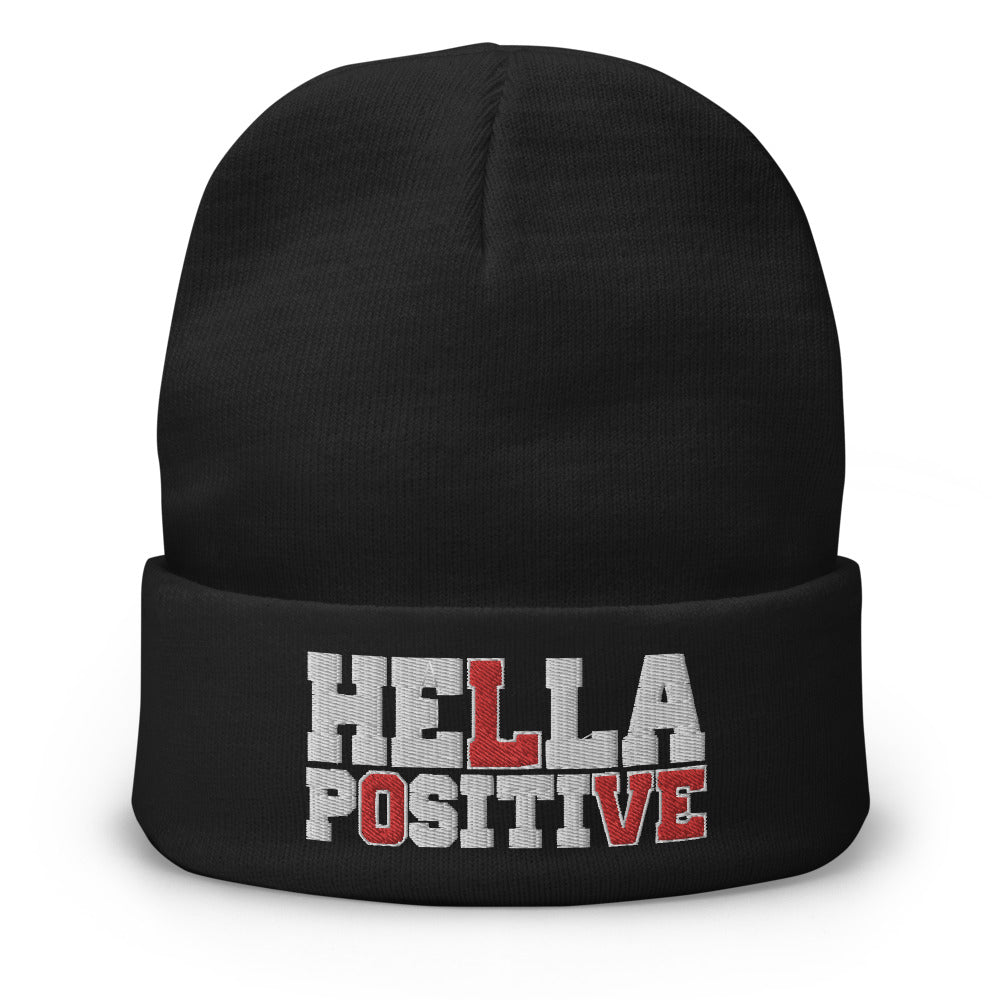 Hella Positive LOVE Embroidered Beanie